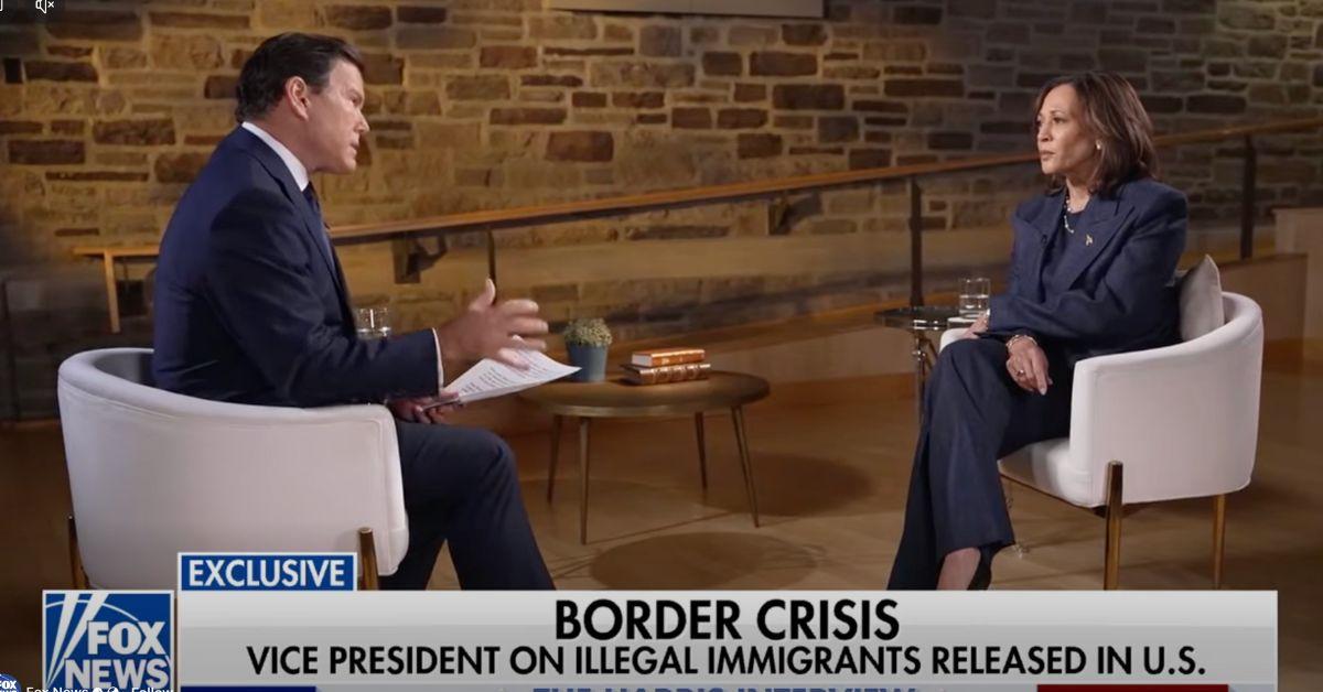 Photo of Bret Baier and Kamala Harris
