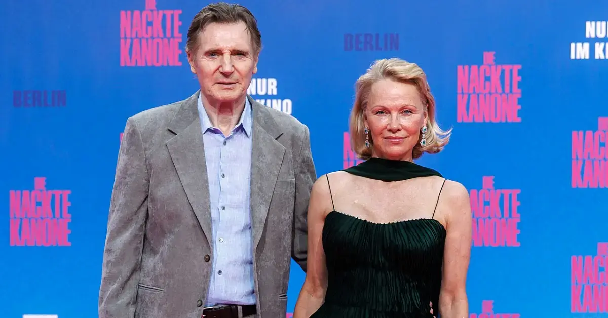 Photo of Liam Neeson and Pamela Anderson