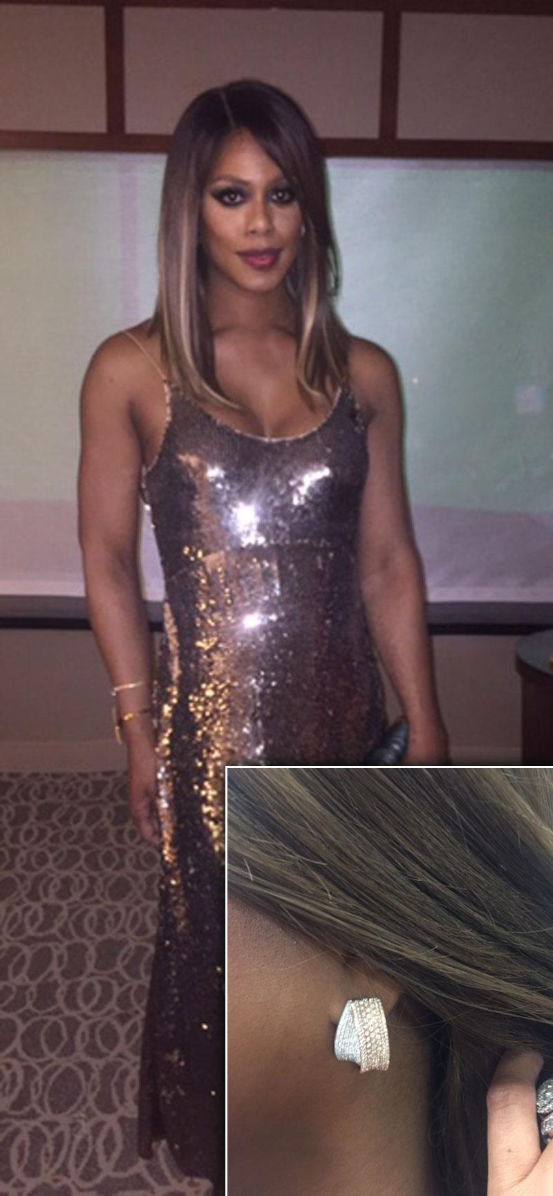 //Laverne Cox in Simon G Jewlery