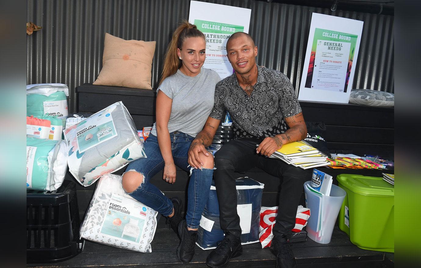 Chloe Green And Jeremy Meeks PDA At Hurricane Harvey Fundraiser