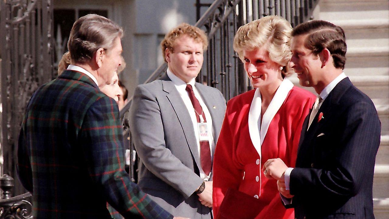 Photo of Ronald and Nancy Reagan with Prince Charles and Princess Diana