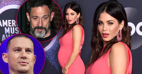 Inset Channing Tatum, Inset Jenna' Dewan's Boyfriend Steve Kazee, Jenna Dewan Showing Pregnancy, Closeup Of Jenna Dewan