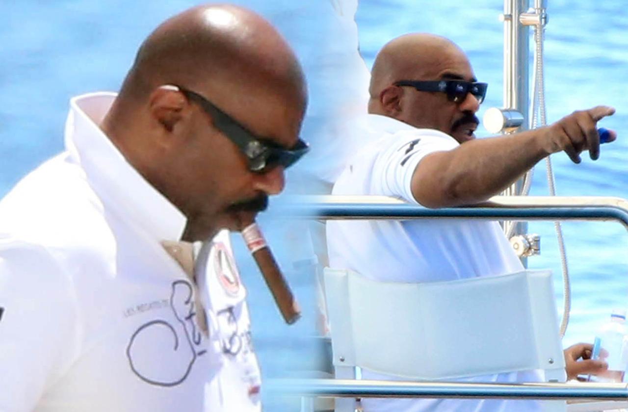 Steve Harvey Scandal Career Fight Family Vacation Yacht