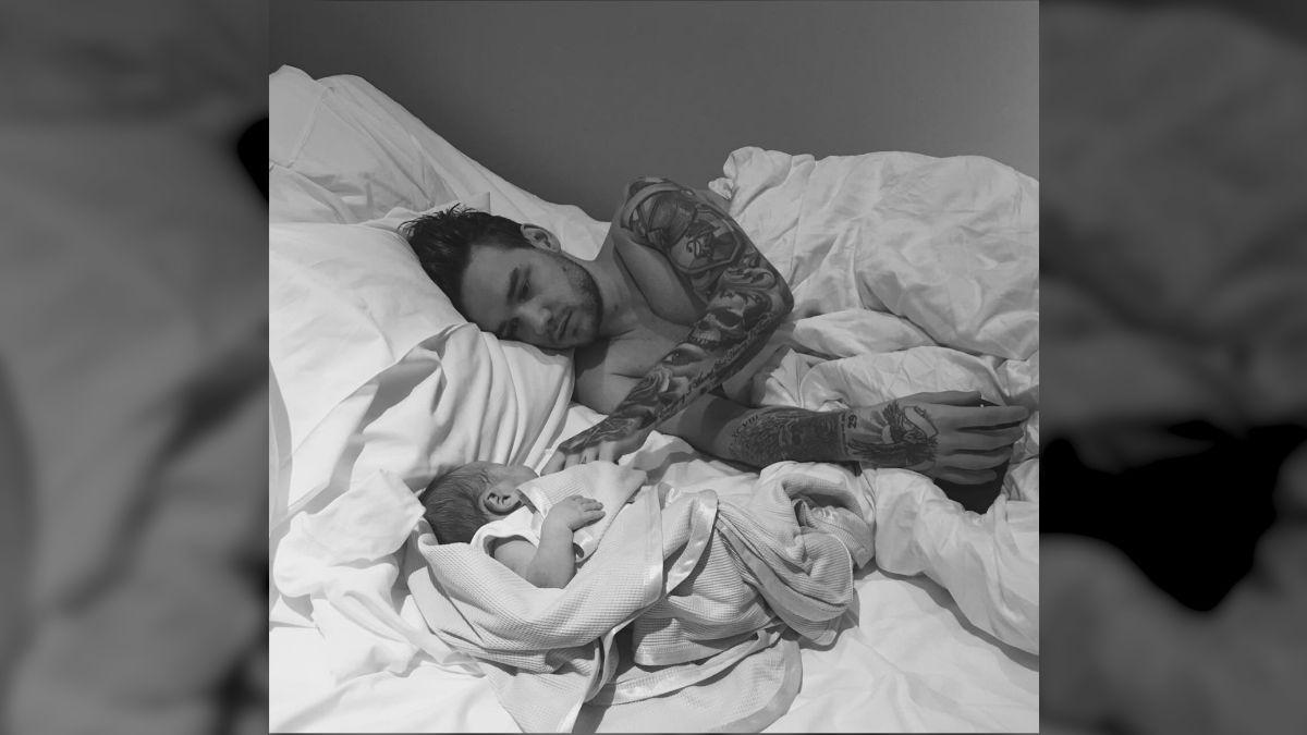 Photo of Liam Payne and baby Bear