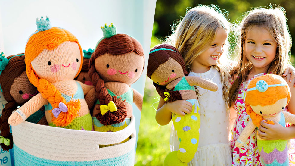 //cuddle kind knit dolls feed children in need