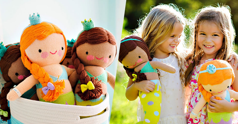 //cuddle kind knit dolls feed children in need