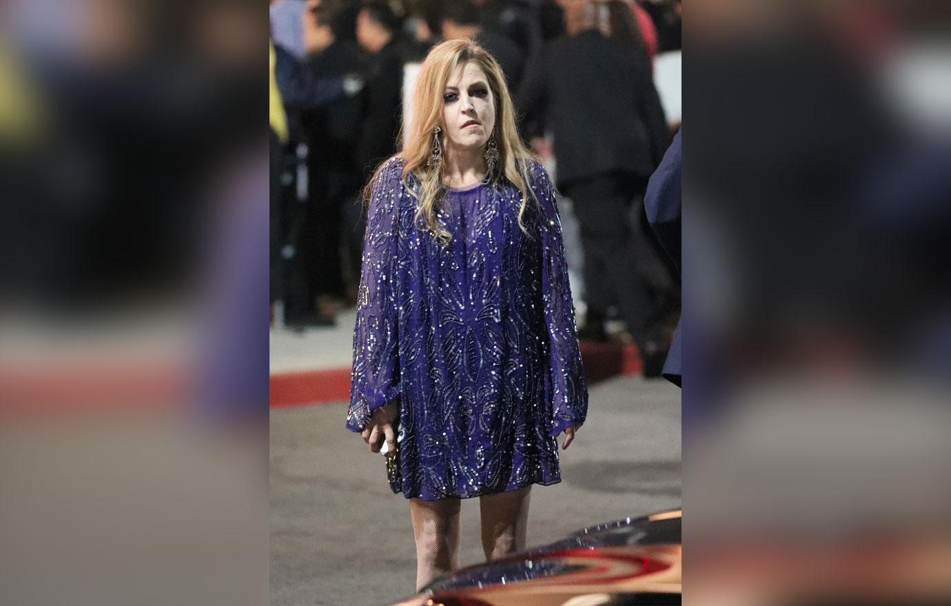 Lisa Marie Presley Guns N Roses Purple Dress