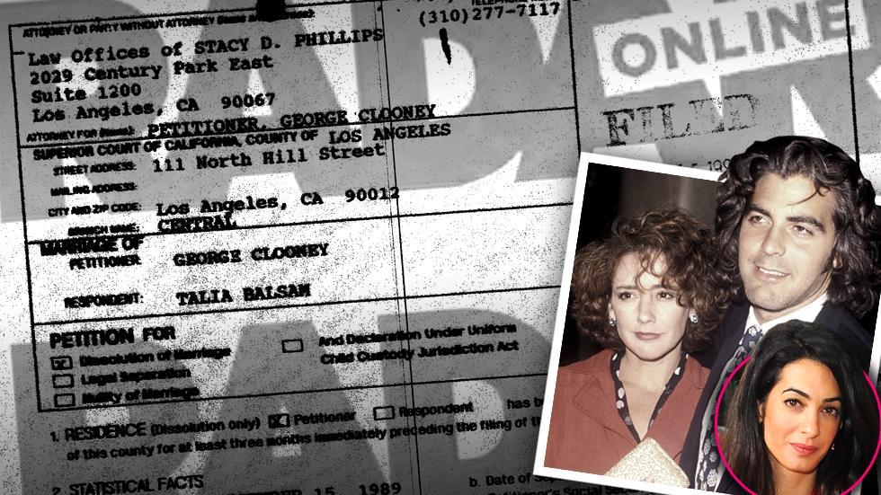 //george clooney divorce documents talia balsam pp sl