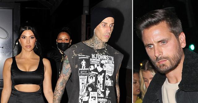 kourtney kardashian travis barker make out venice photos scott disick younes dm