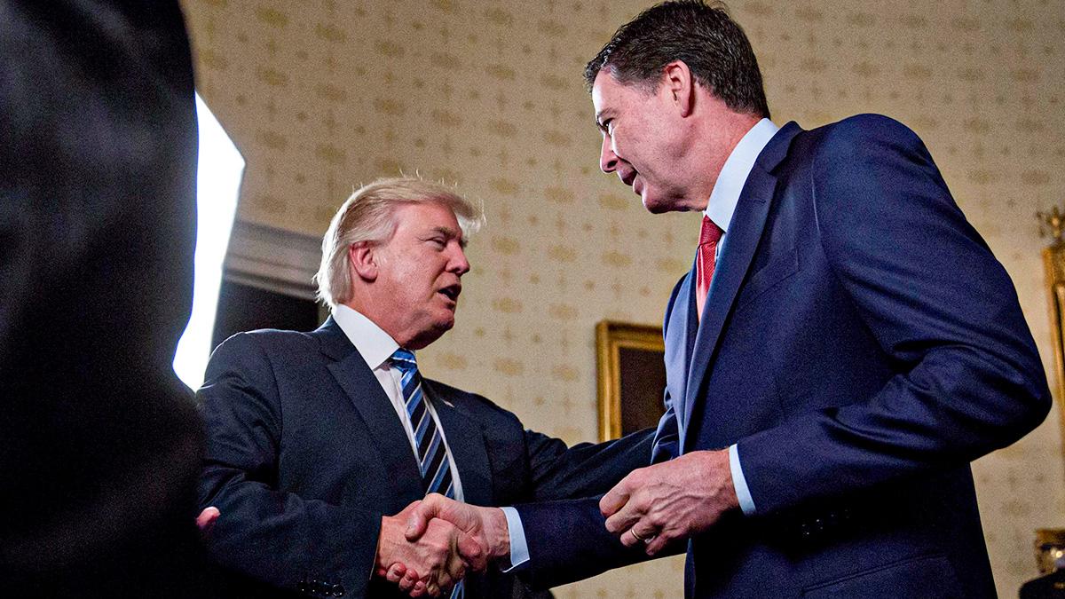 President Donald Trump and James Comey Jr.
