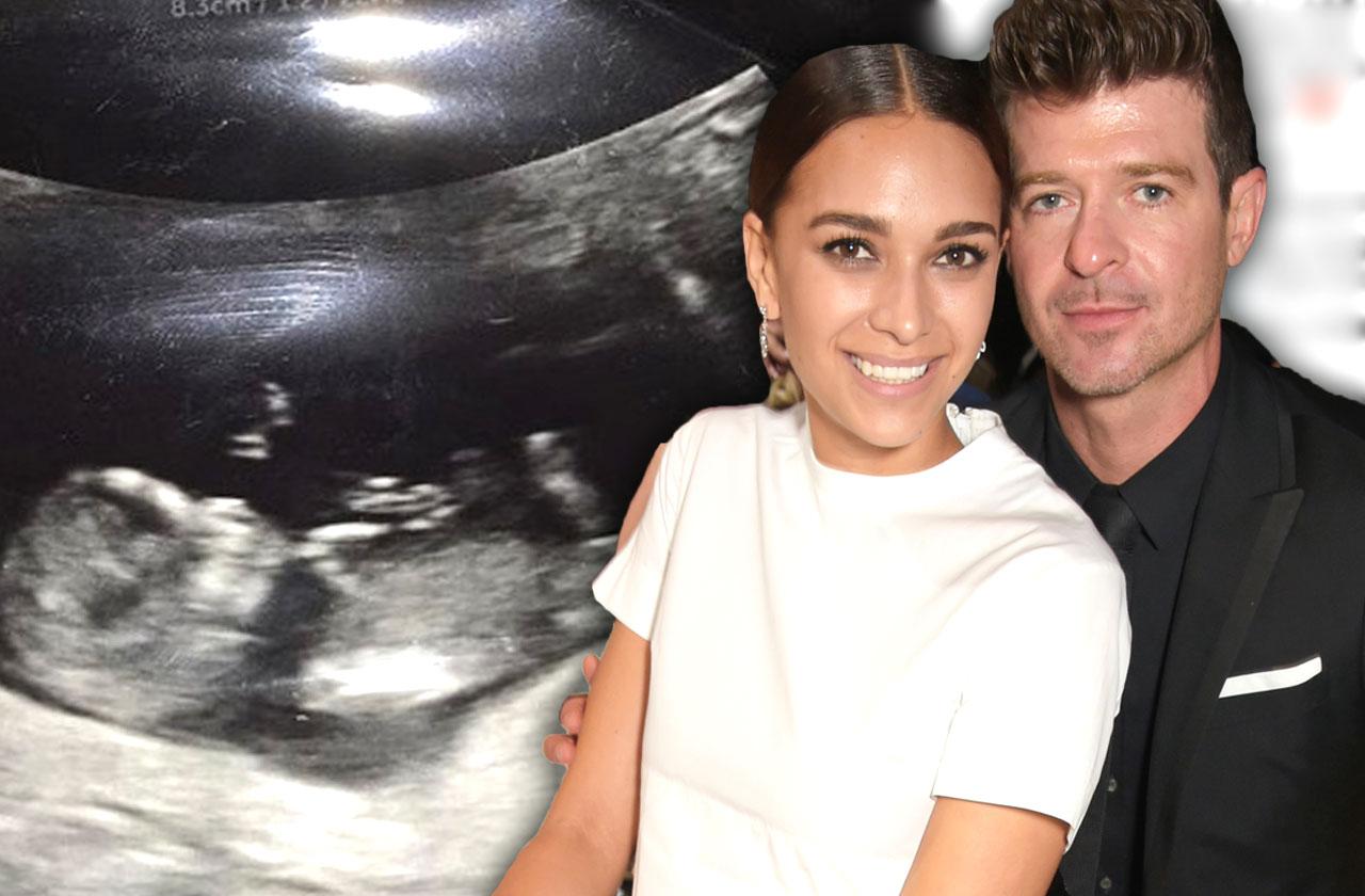 //robin thicke wife april love geary pregnant baby girl pp