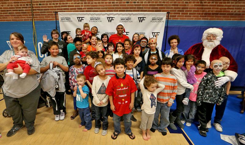 //Russell Westbrook Plays Santa for over  Homeless Children