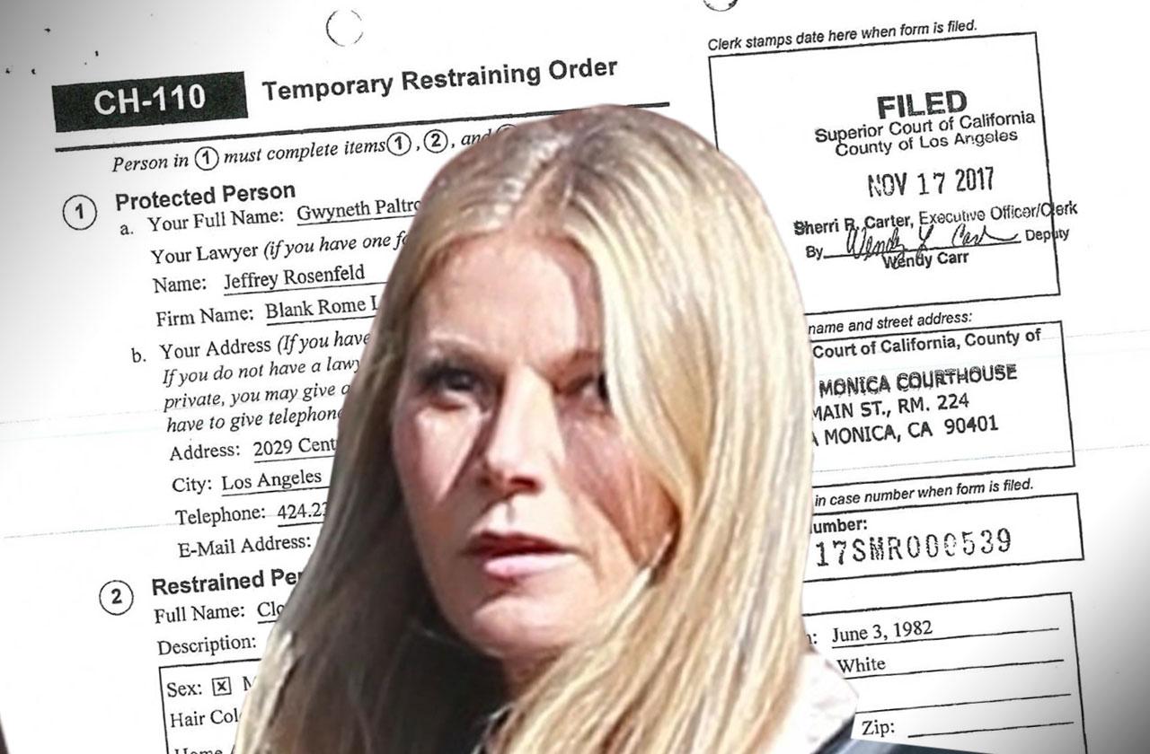 //gwyneth paltrow restraining order pp