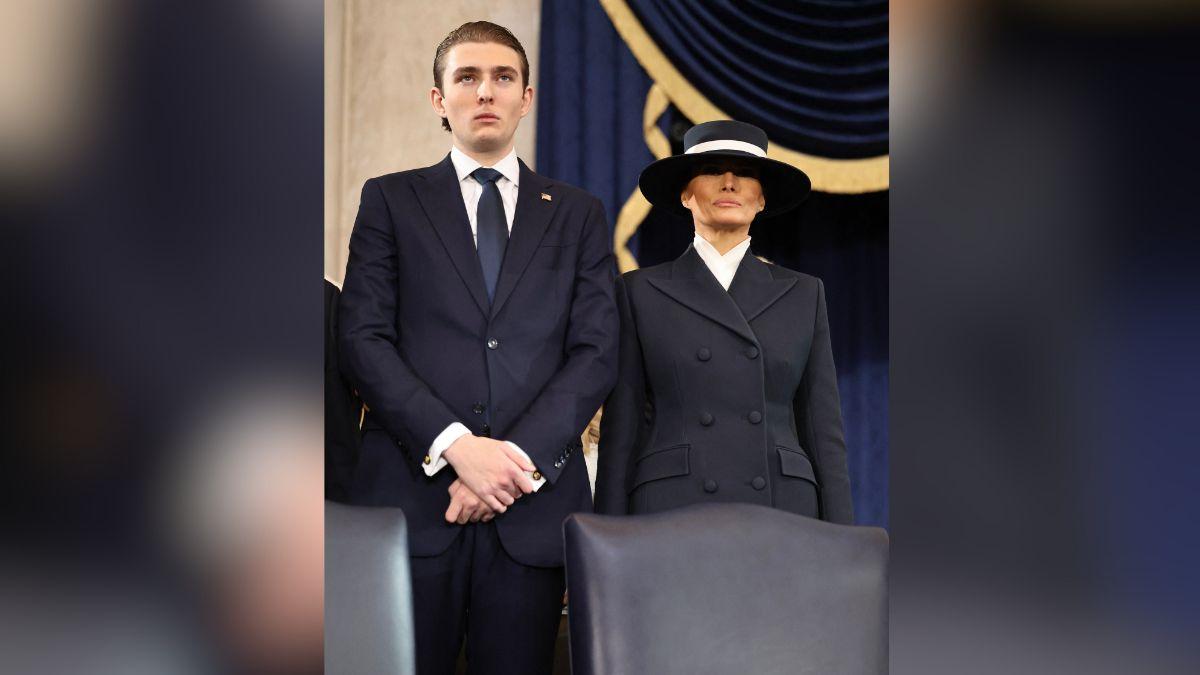 Photn of Barron and Melania Trump