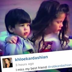 //khloe kardashian missed best friend brother rob instagram sq