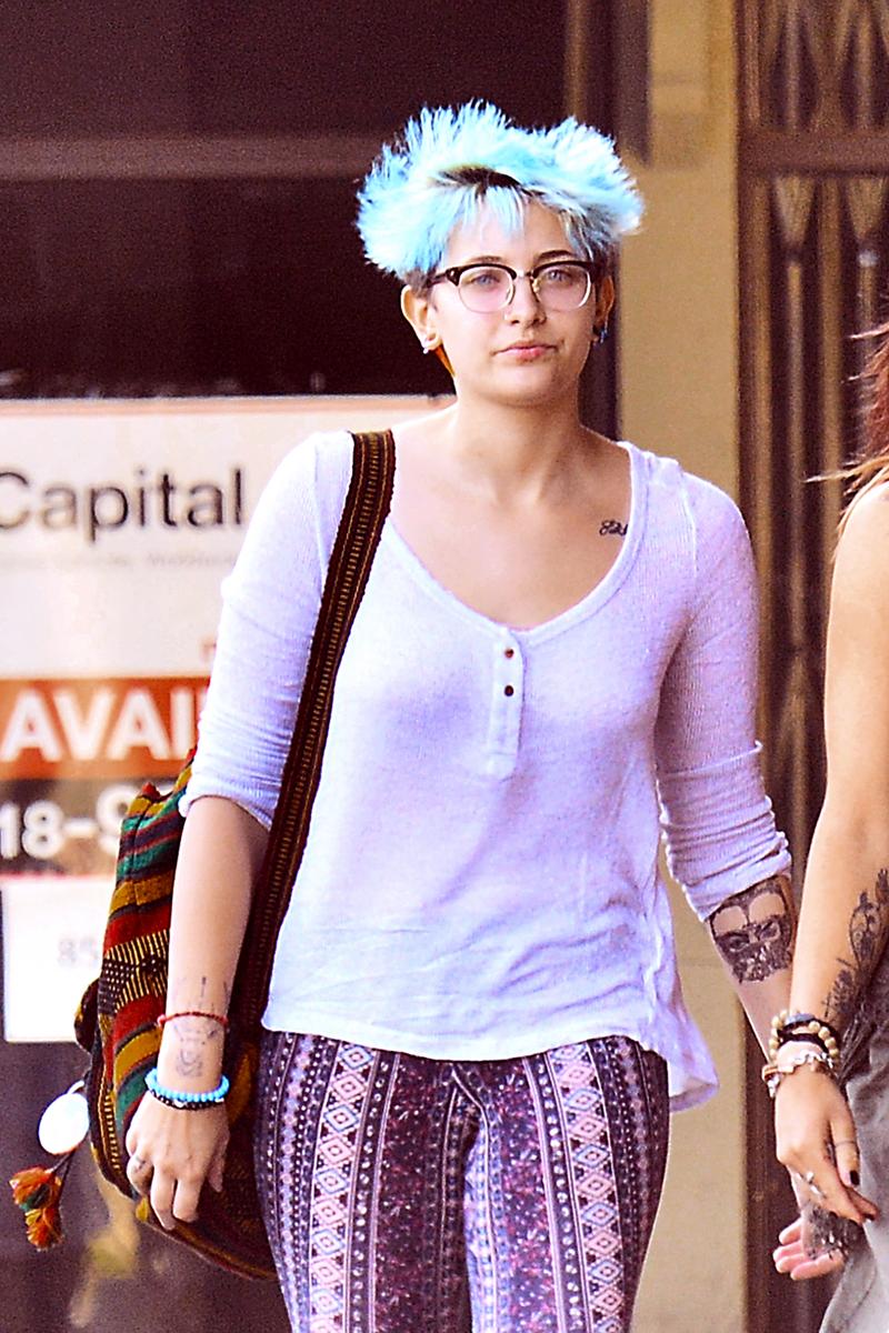 Paris Jackson Tattoos Blue Hair