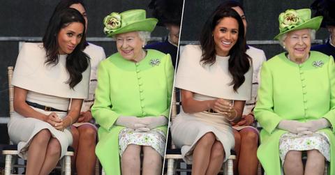 Meghan Markle Queen Elizabeth Smile Royal