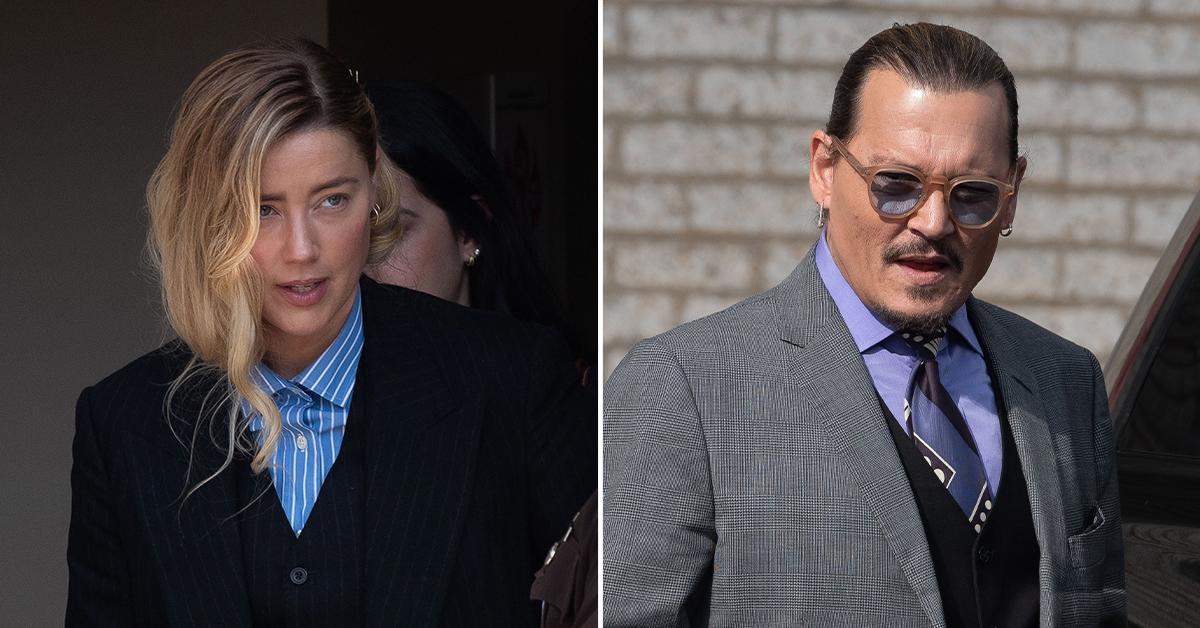 amber heard cowers johnny depp run in separated trial video