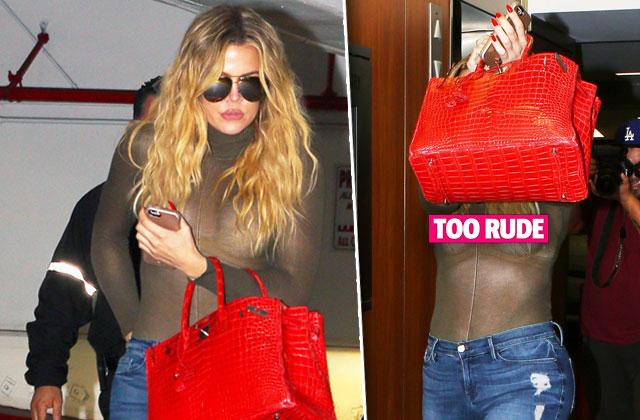 No Bra! Khloe Flashes Her Nipples In See Through Shirt