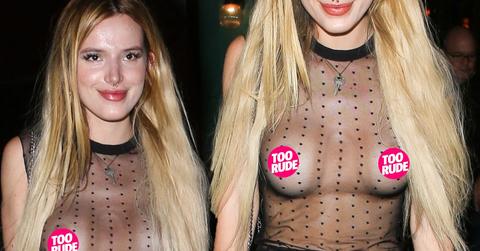 Bella Thorne Nude Nipples See Through Top