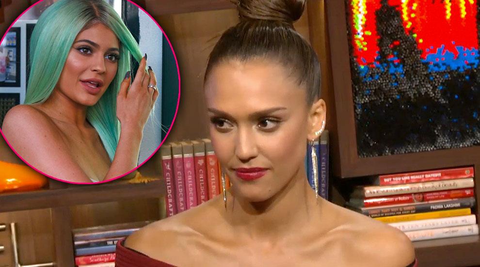 Jessica Alba WWHL Kylie Jenner Bodyguard Push Shocking