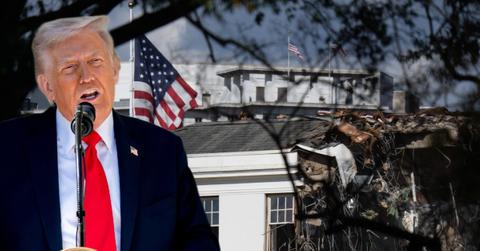 Phot of Donald Trump and the White House