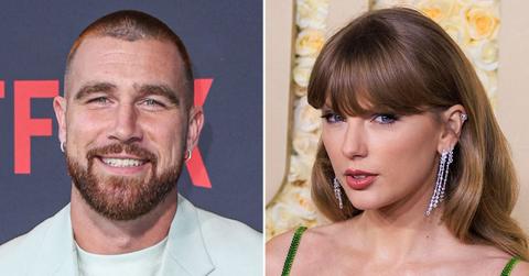 Composite photo of Travis Kelce and Taylor Swift