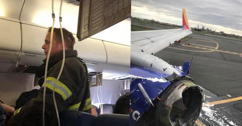 //Southwest Plane Engine Explosion Video Photos pp