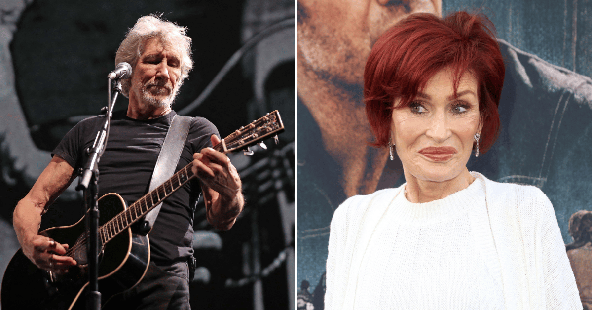 Split photo of Roger Waters, Sharon Osbourne 