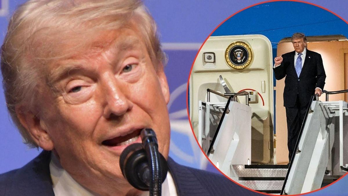 picture of Donald Trump and Air Force One