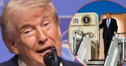 picture of Donald Trump and Air Force One