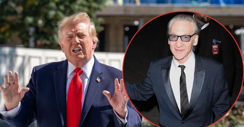 Split image of Donald Trump and Bill Maher