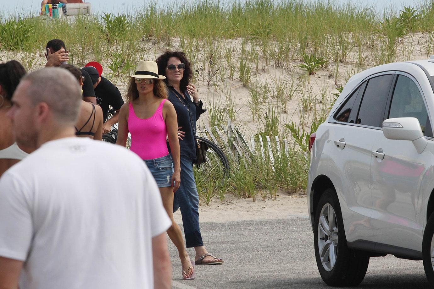 Jennifer Lopez Alex Rodriguez Family Beach Kids