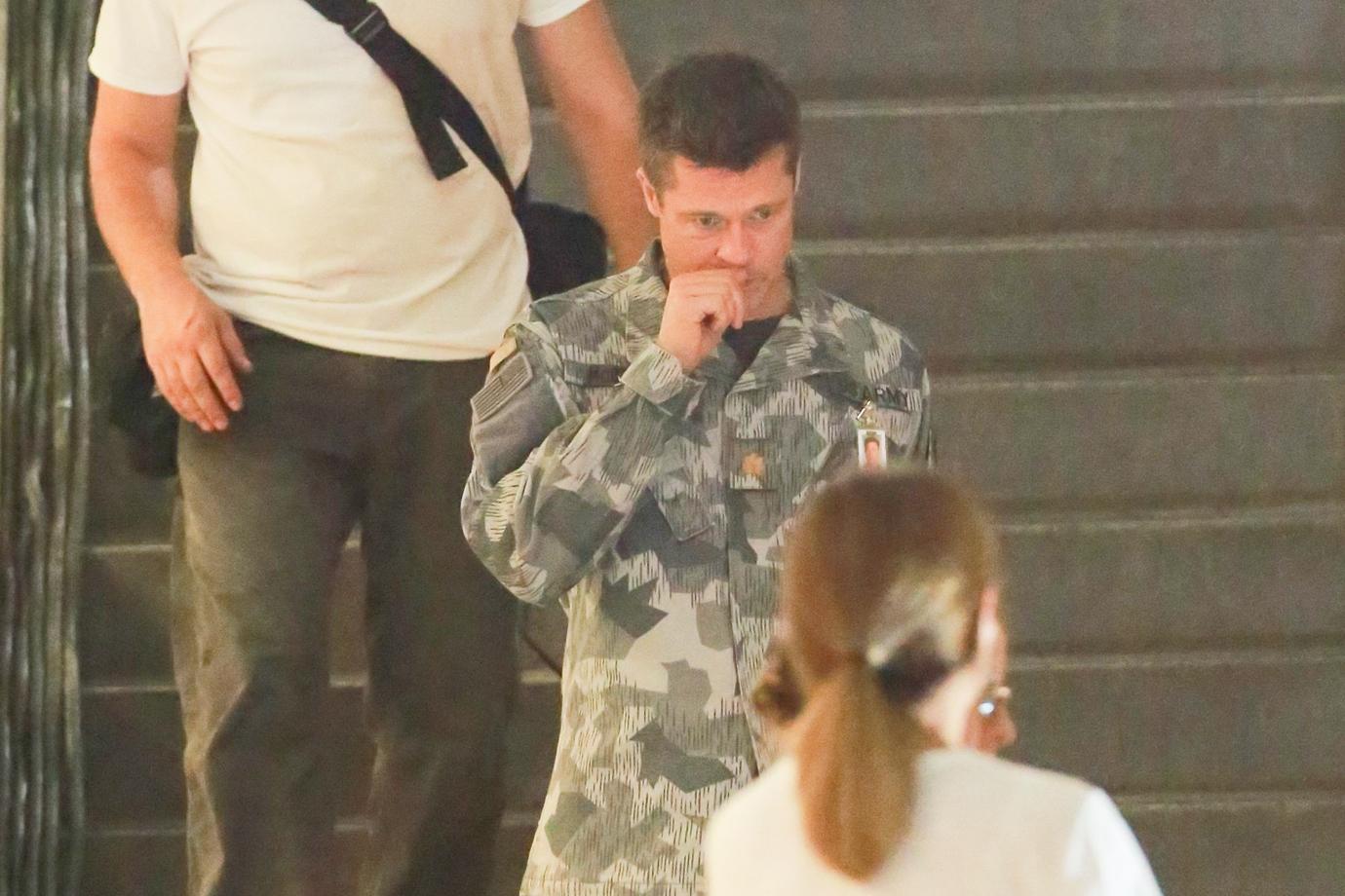 //brad pitt wears military uniform for new movie ad astra