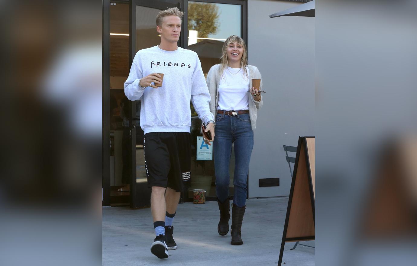 Miley Cyrus & Cody Simpson Step Out For A Coffee Date