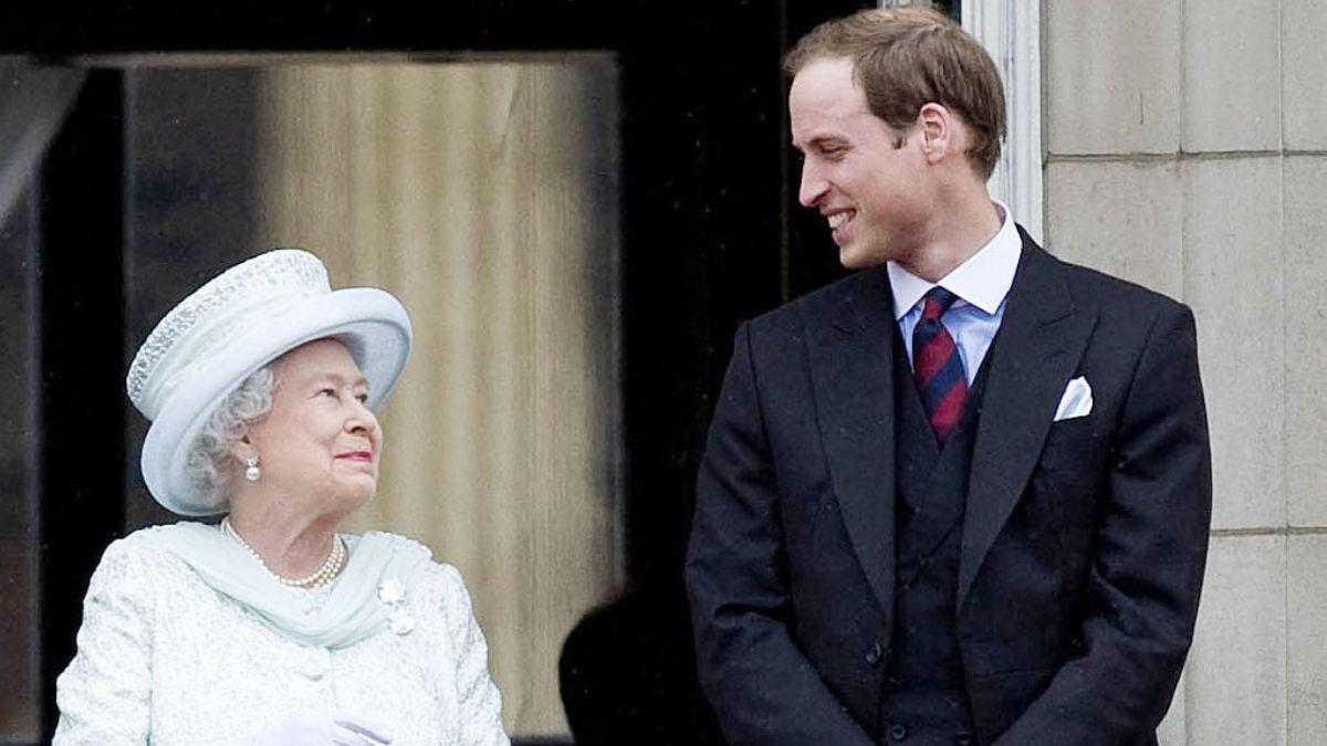 Photo of Prince William and Queen Elizabeth
