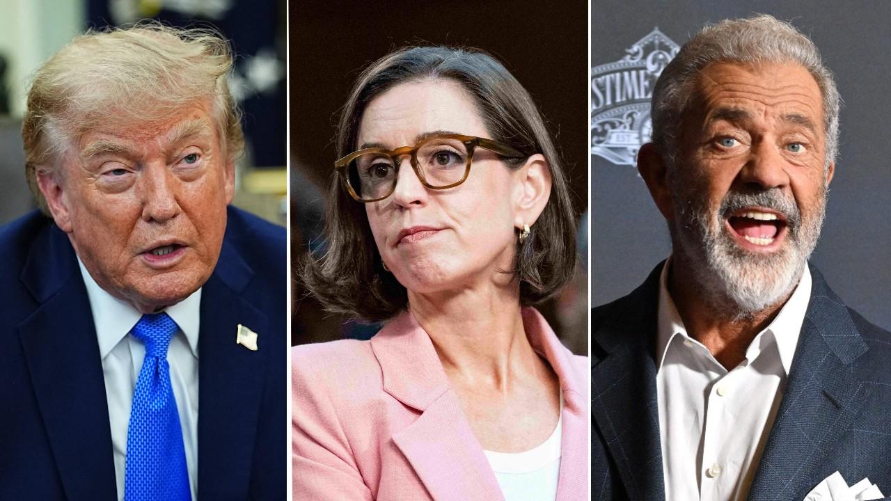 President Donald Trump ,Attorney Elizabeth Oyer,Mel Gibson