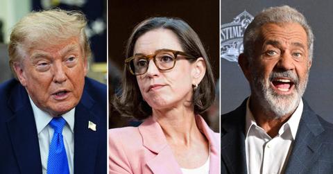 President Donald Trump ,Attorney Elizabeth Oyer,Mel Gibson