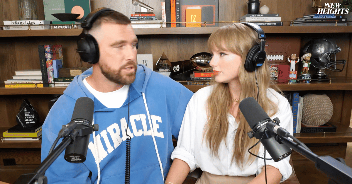 Photo of Travis Kelce and Taylor Swift
