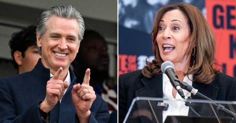 Photo of Kamala Harris, Gavin Newsom