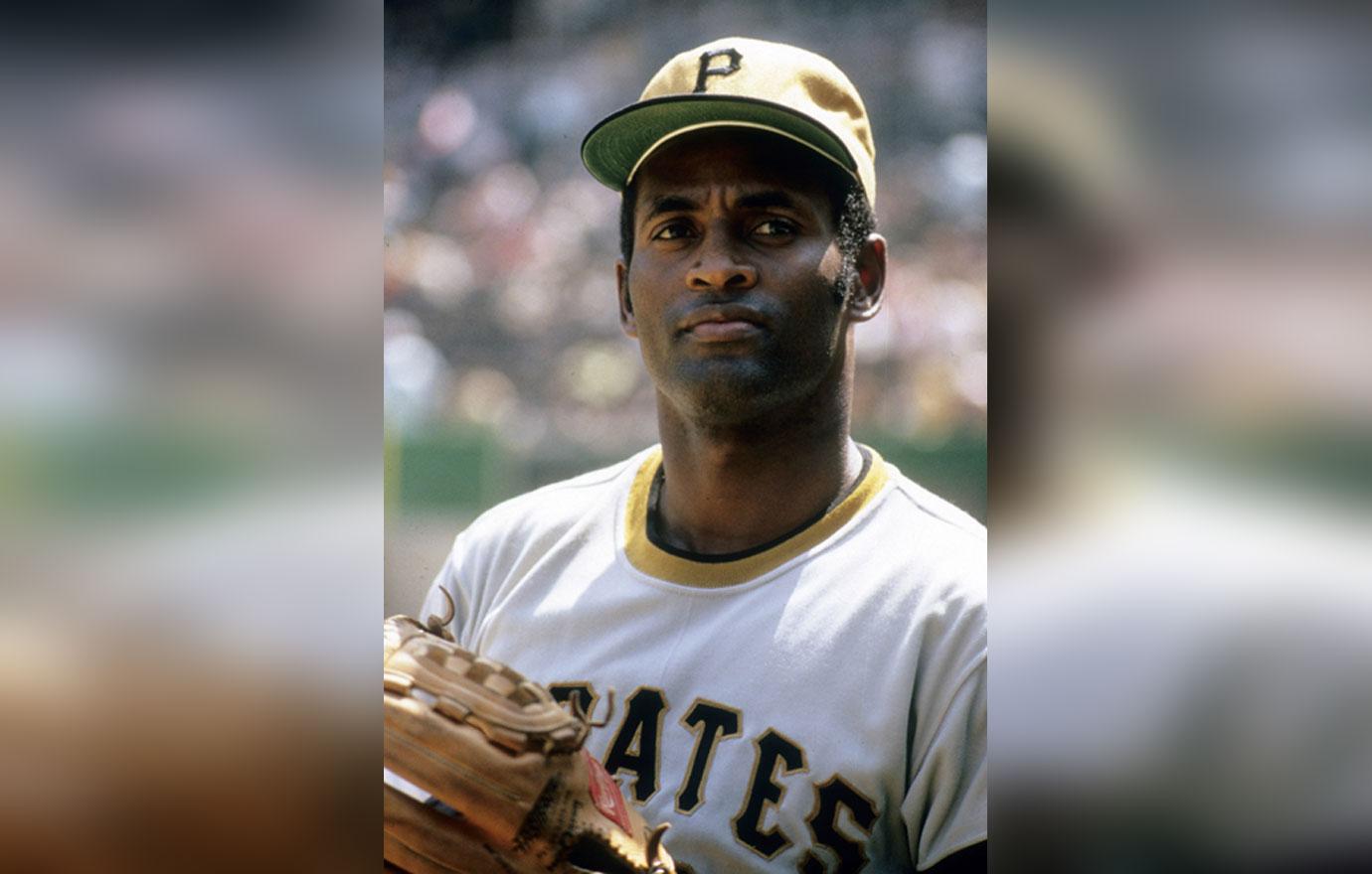 Roberto Clemente of the Pittsburgh Pirates in the Early 1970's