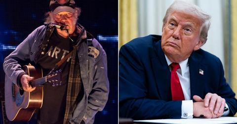 Photo of Neil Young and Donald Trump