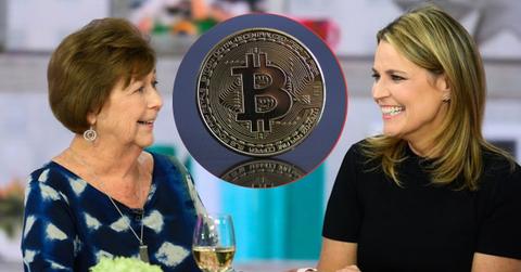 Composite photo of Nancy and Savannah Guthrie and Bitcoin