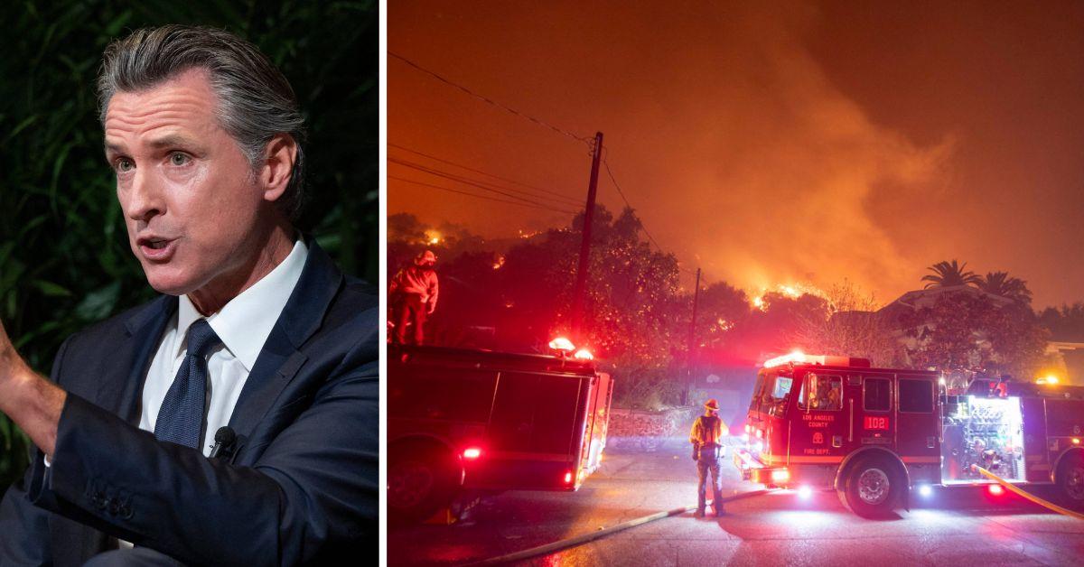 new theory power grid fault sparked killer la wildfire end gavin newsom