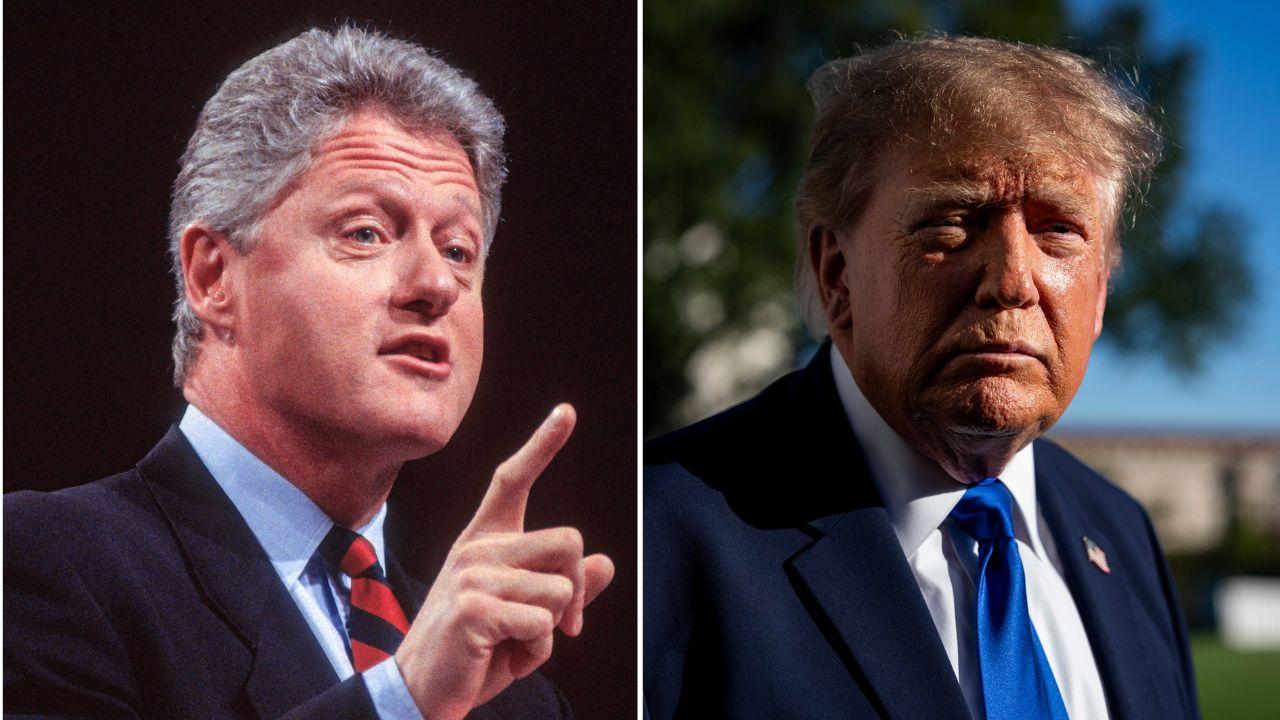 split image of Bill Clinton and Donald Trump
