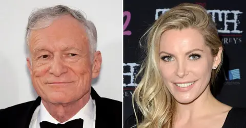 Composite photo of Hugh Hefner and Crystal Hefner