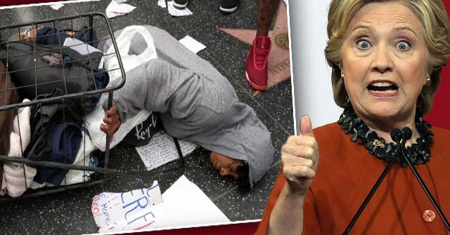 Trump Hollywood Star Homeless Woman Attacked Hillary Clinton Supporters Video