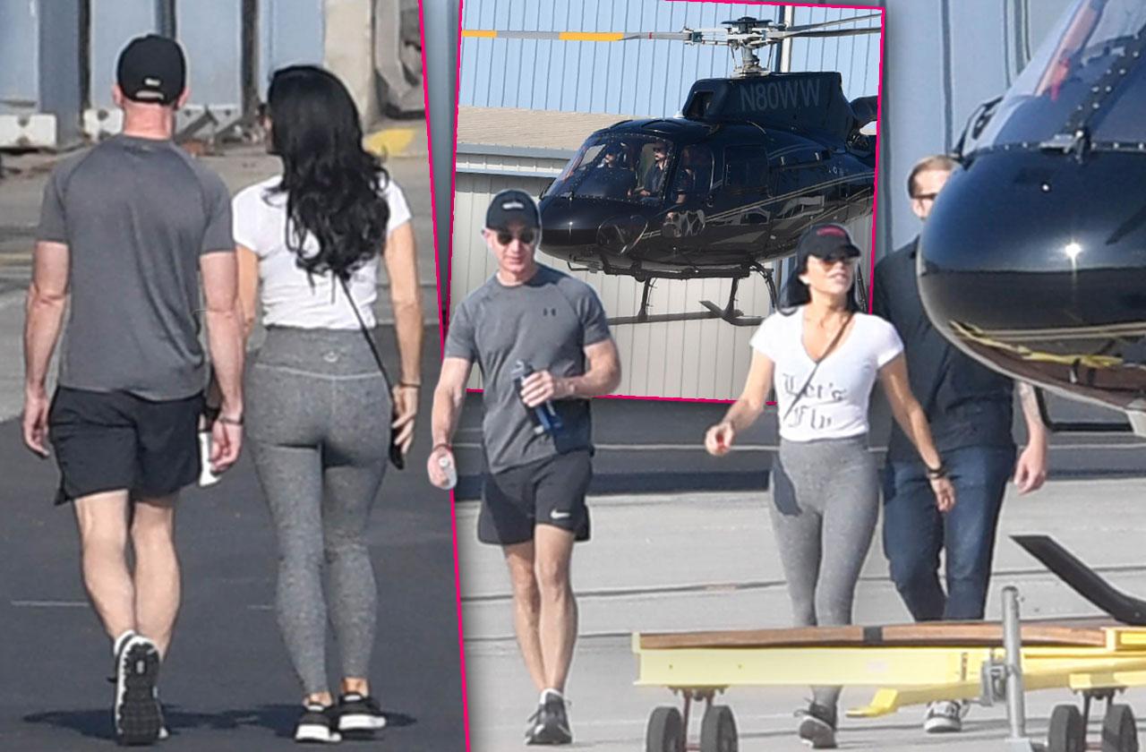 Amazon CEO Jeff Bezos & Mistress Lauren Sanchez Take Helicopter Ride