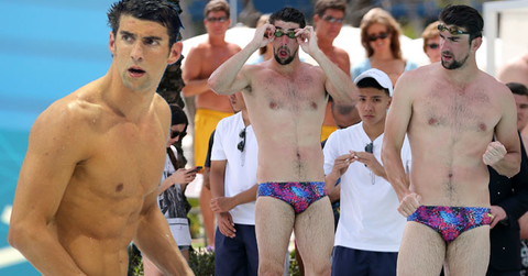 //michael phelps hair swimming