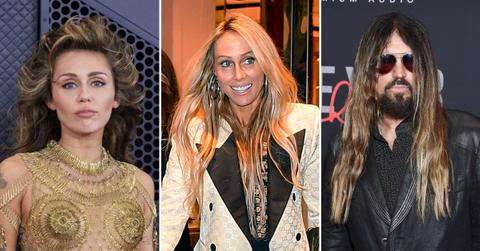 Composite photo of Miley, Tish, and Billy Ray Cyrus